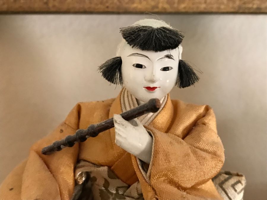 Set Of (4) Vintage Japanese Dolls On Wooden Stands [Photo 13]