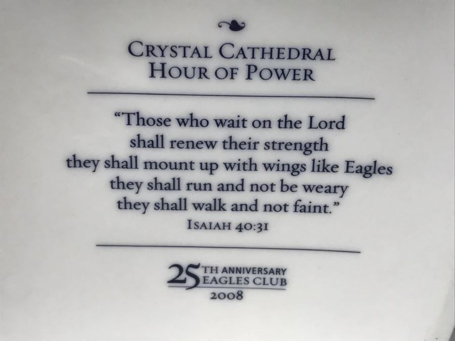 Crystal Cathedral Hour Of Power Eagle Figurine 25th Anniversary Eagles Club 2008 [Photo 11]