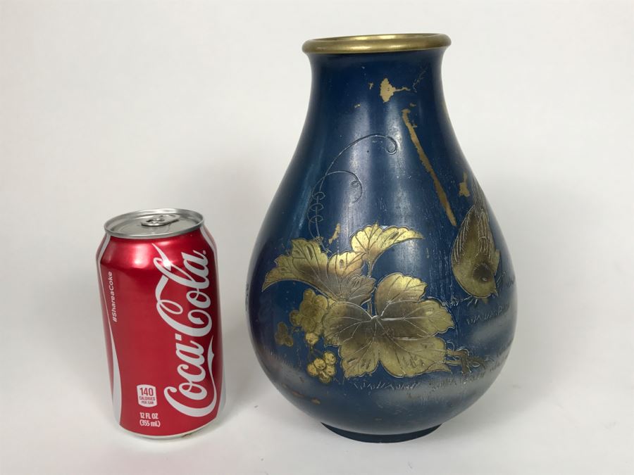 Vintage Japanese Brass Vase [Photo 9]