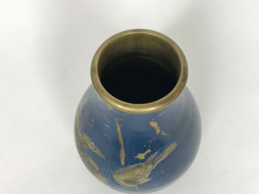 Vintage Japanese Brass Vase [Photo 6]