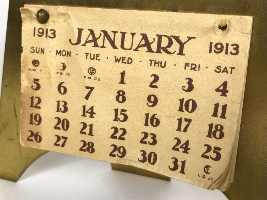 Vintage Advertising Mander's English Varnishes New York City 1913 Desk Calendar [Photo 10]