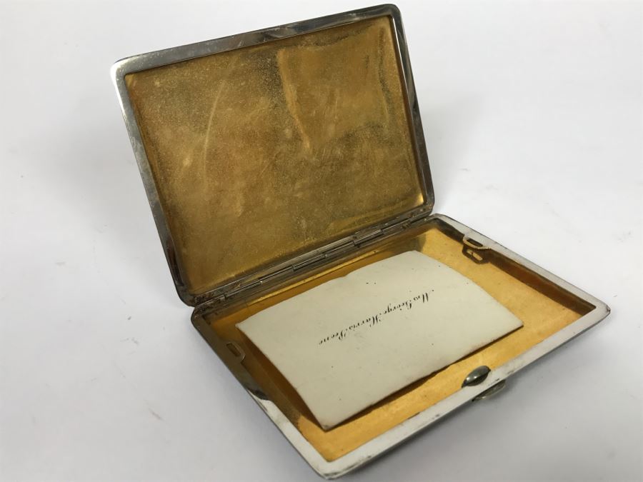 Vintage Signed Asian Cigarette Case With Bird And Floral Motif [Photo 7]