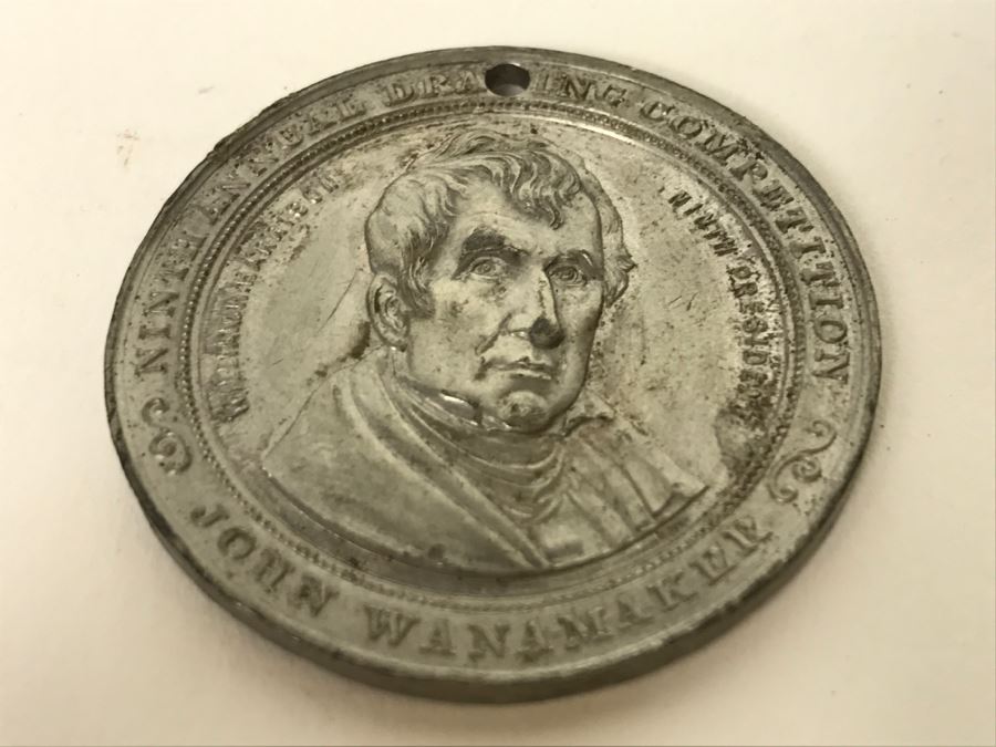 Vintage 1920 Token Coin Pendant From Ninth Annual John Wanamaker Childrens Christmas Drawing Competition [Photo 2]