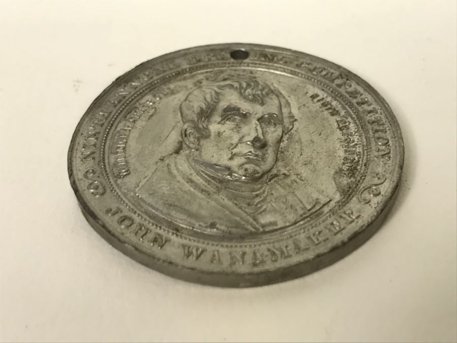 Vintage 1920 Token Coin Pendant From Ninth Annual John Wanamaker Childrens Christmas Drawing Competition [Photo 3]