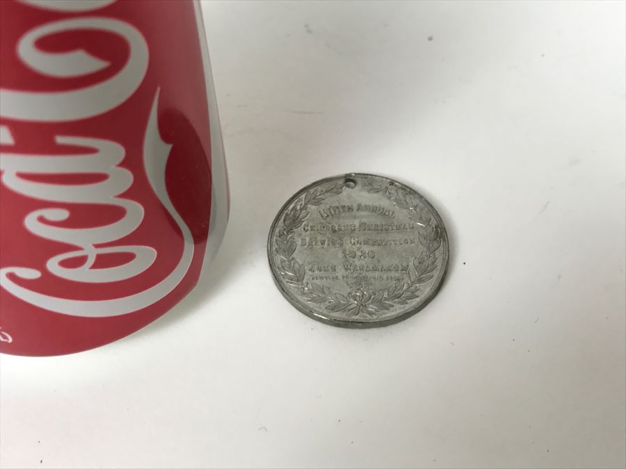 Vintage 1920 Token Coin Pendant From Ninth Annual John Wanamaker Childrens Christmas Drawing Competition [Photo 8]