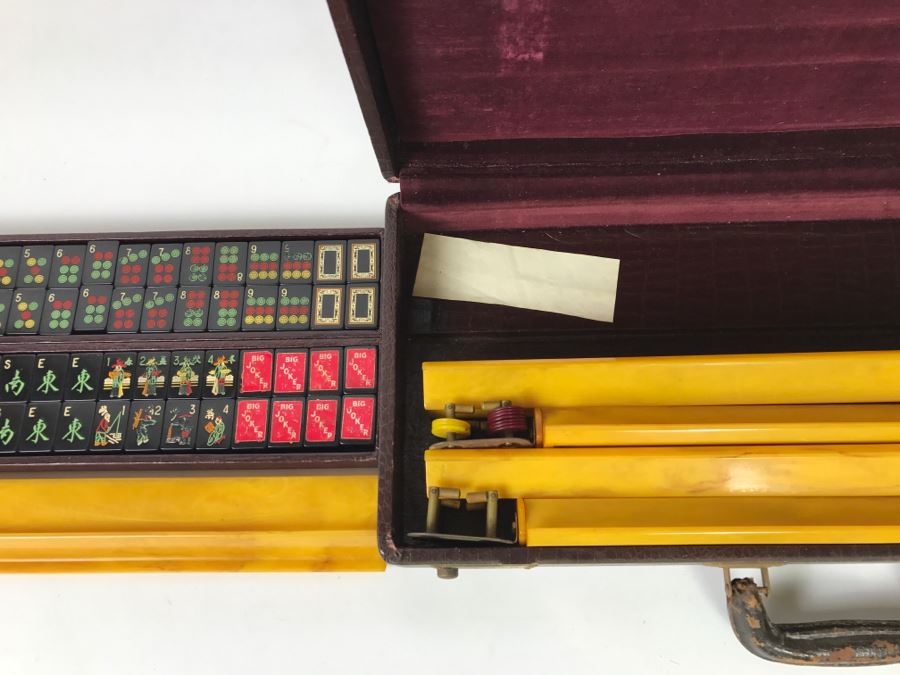 Vintage Mahjong Chinese Game Set With Carrying Case [Photo 17]