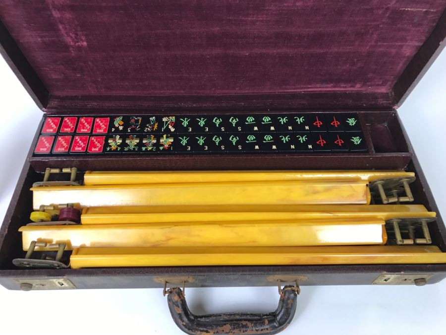 Vintage Mahjong Chinese Game Set With Carrying Case [Photo 5]