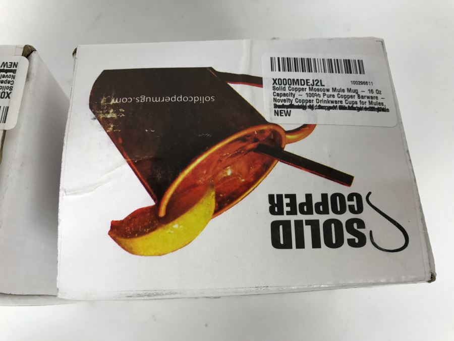 Set Of 3 New Solid Copper Mugs In Boxes [Photo 3]