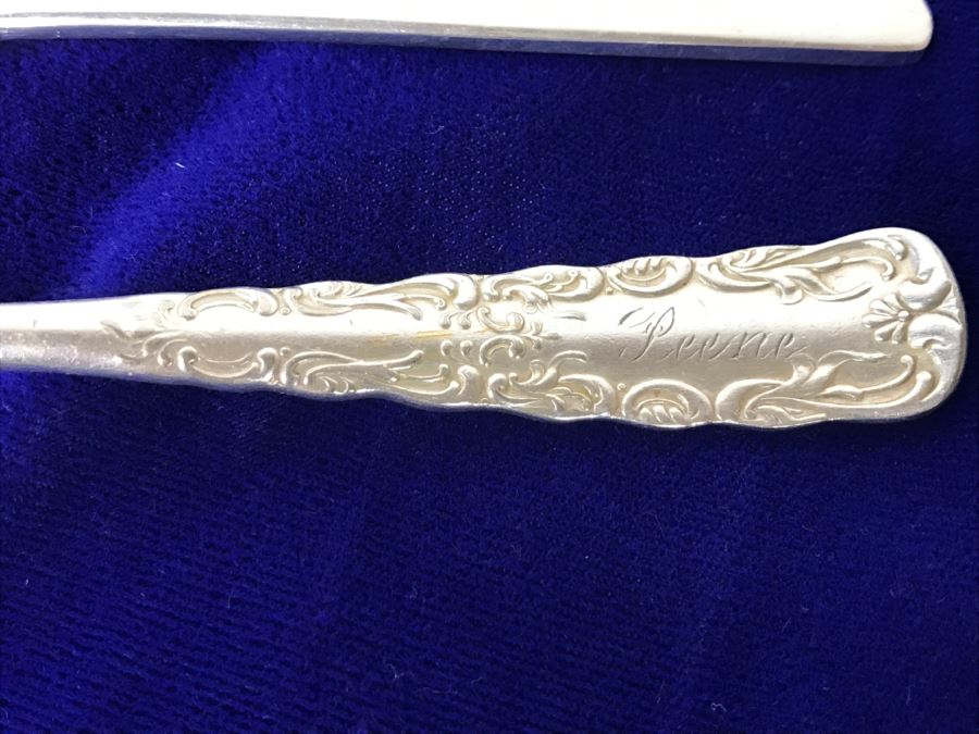 Wooden Silverware Box With (2) Separate Silverplate Flatware Patterns - 1847 Rogers Bros And Ekco Eterna Inverness Silver Plate [Photo 18]