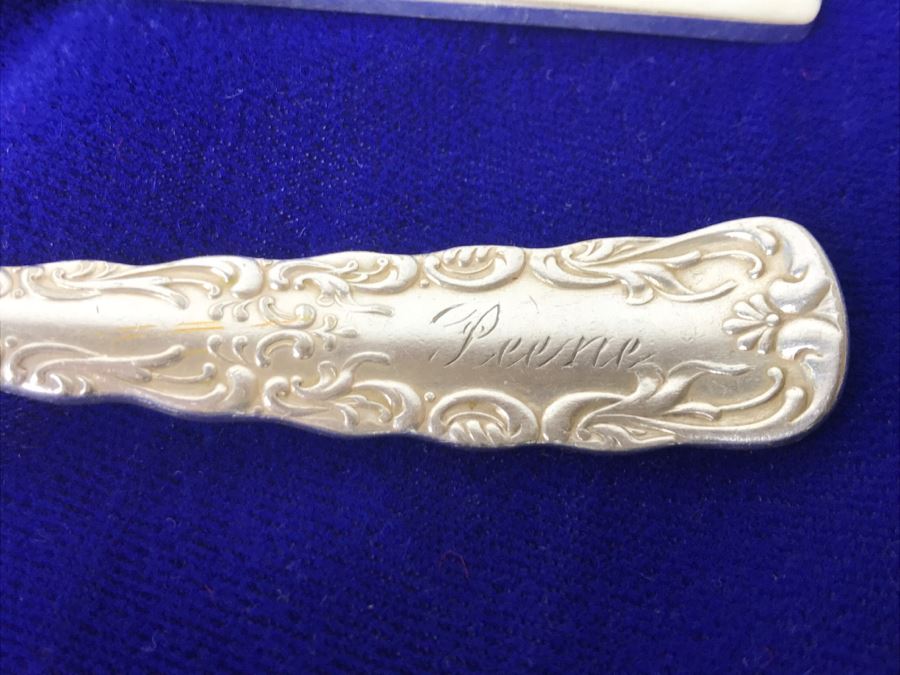 Wooden Silverware Box With (2) Separate Silverplate Flatware Patterns - 1847 Rogers Bros And Ekco Eterna Inverness Silver Plate [Photo 17]