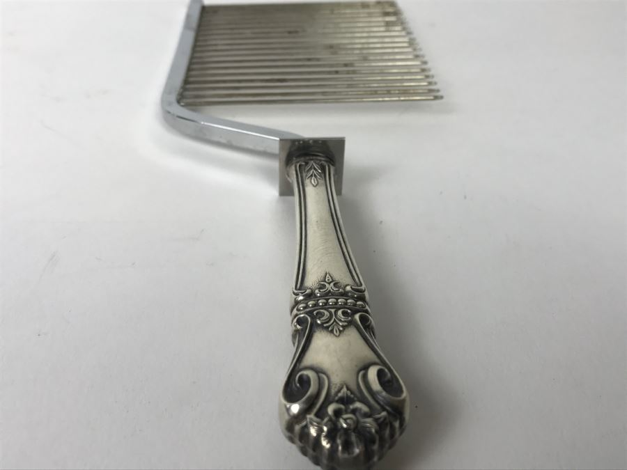 Vintage Web Floral Design Sterling Silver 925 Handle Angel Food Cake Comb Server [Photo 3]