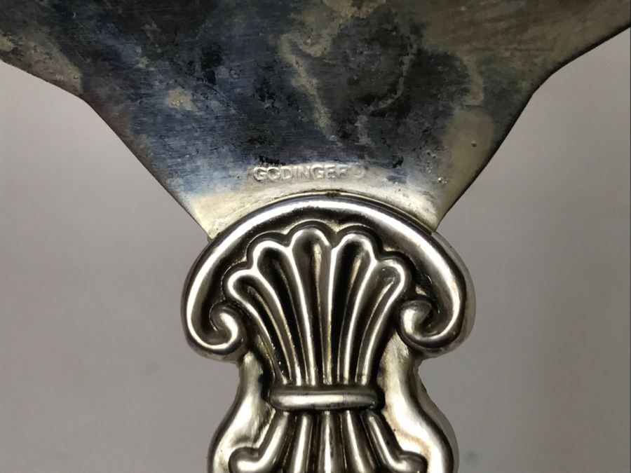Vintage Ornate Godinger Silverplate Serving Spatula Server Celtic Pattern [Photo 12]