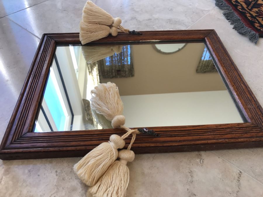 Vintage Wooden Wall Mirror [Photo 6]