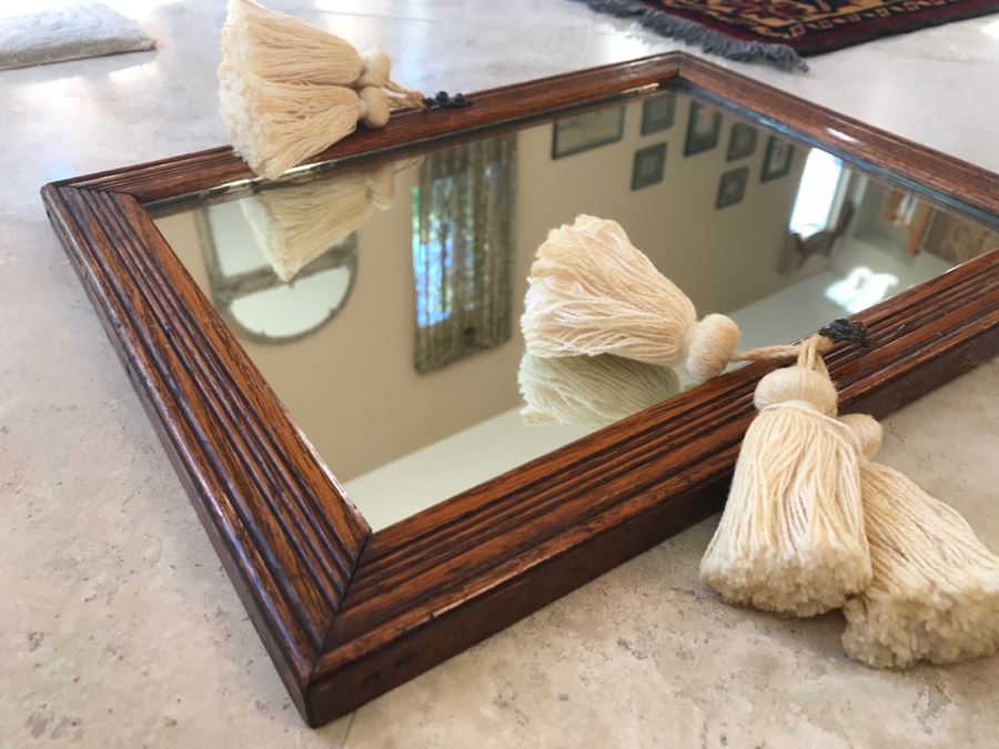 Vintage Wooden Wall Mirror [Photo 5]