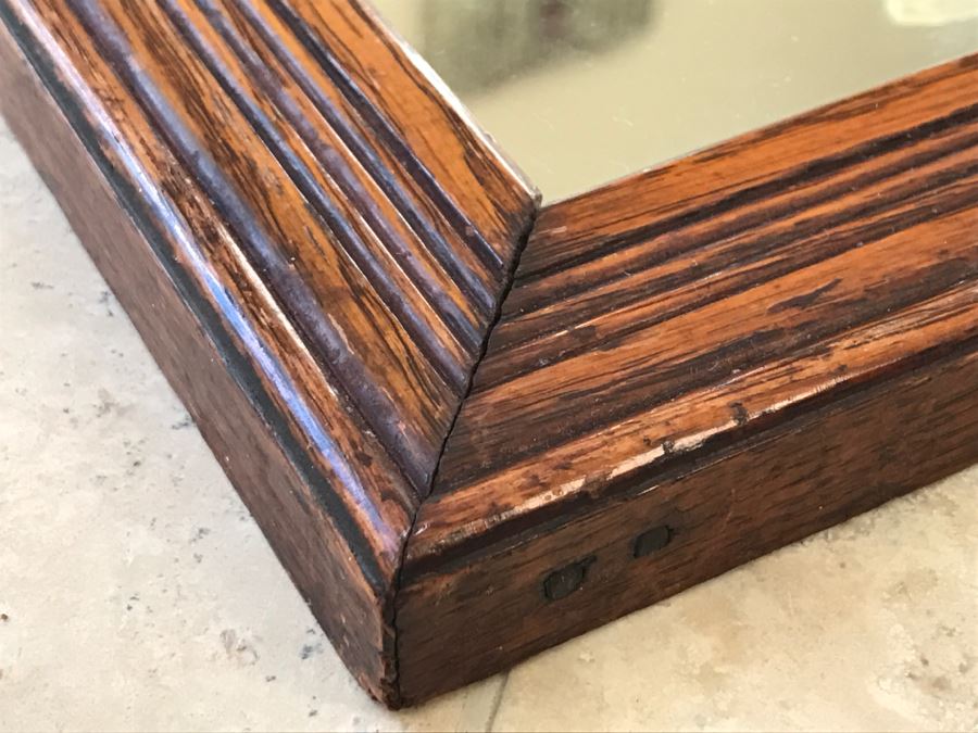 Vintage Wooden Wall Mirror [Photo 4]