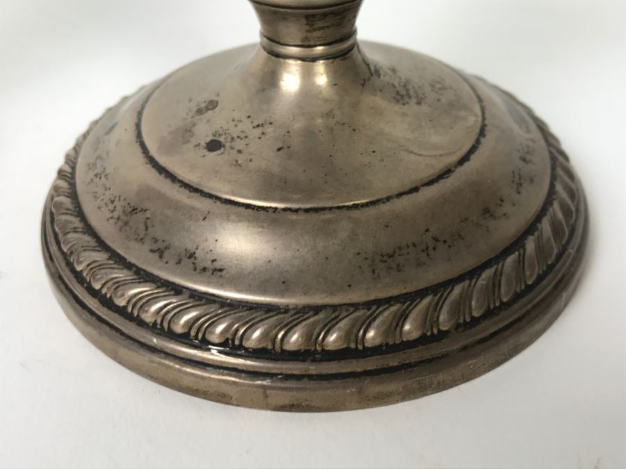 Pair Of Gorham Sterling Silver Weighted Candlestick Holders - One Is Broken [Photo 3]