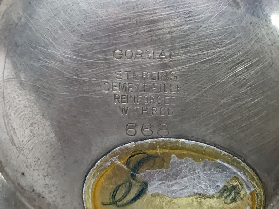 Pair Of Gorham Sterling Silver Weighted Candlestick Holders - One Is Broken [Photo 8]