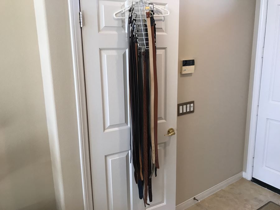 Nice Collection Of Men's Leather Dress Belts Yves Saint Laurent, Pierre Cardin And More Sizes 38ish [Photo 3]