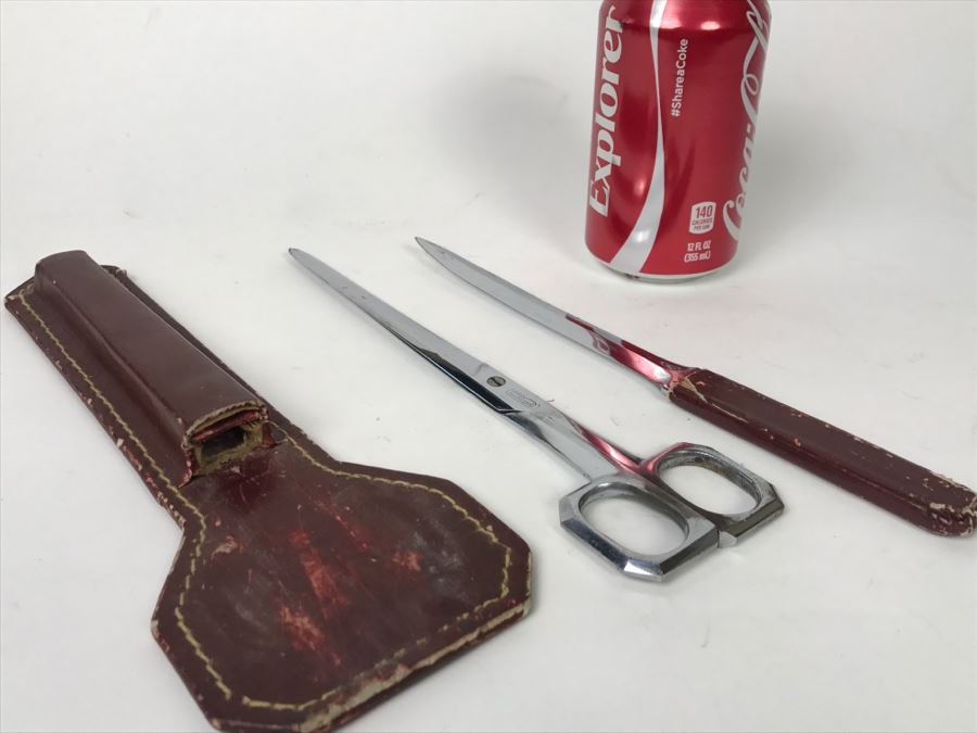 Vintage Scissors And Letter Opener With Sheath [Photo 7]