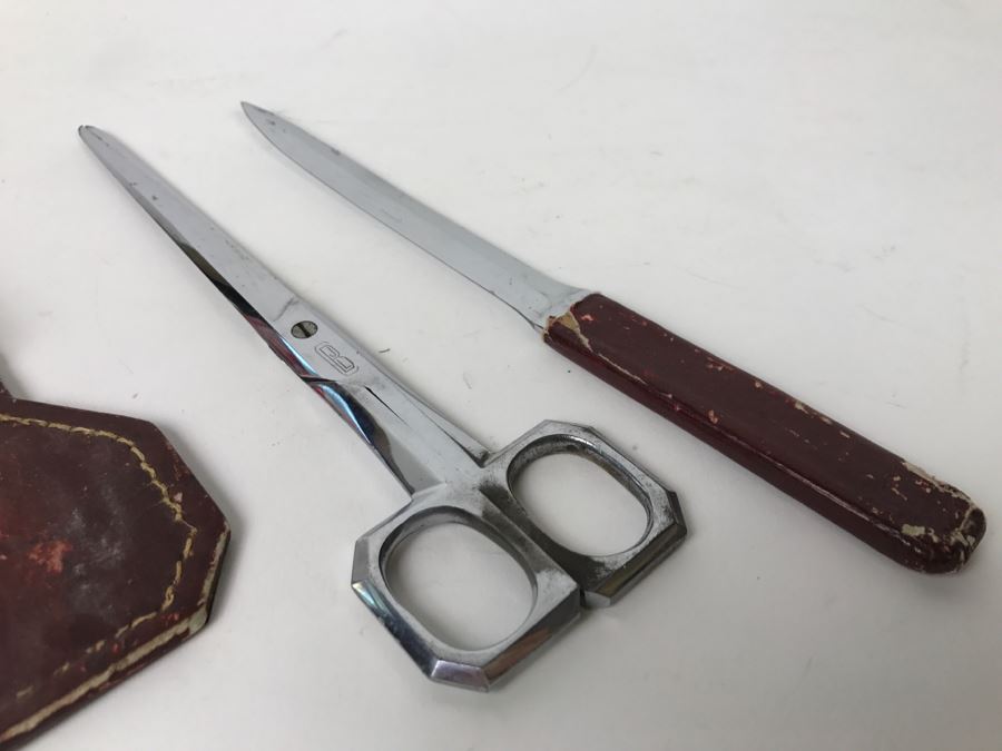 Vintage Scissors And Letter Opener With Sheath [Photo 5]