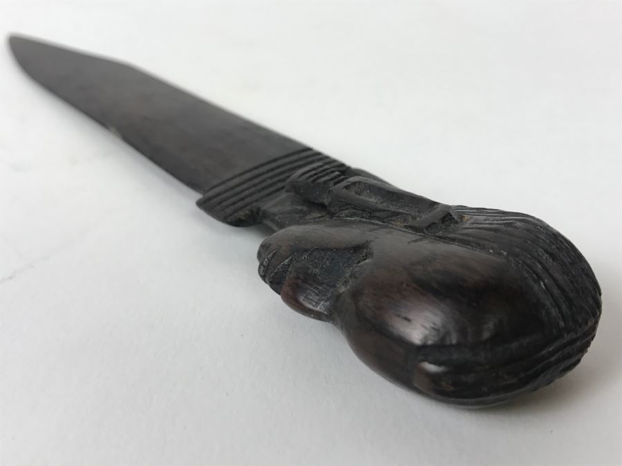 Carved Wood African Letter Opener [Photo 1]