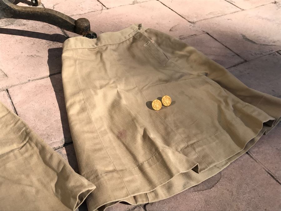 Vintage Girls ARMY Nurse WWII Uniform Hand Made In India Includes Jacket With Belt, (2) Hats, (2) Skirts And Extra Buttons [Photo 26]