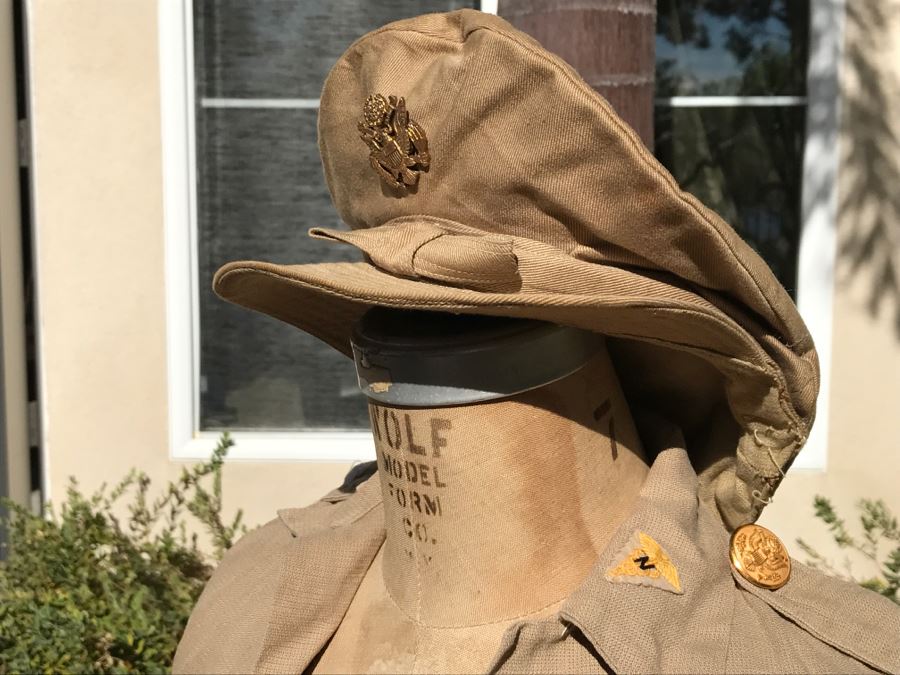 Vintage Girls ARMY Nurse WWII Uniform Hand Made In India Includes Jacket With Belt, (2) Hats, (2) Skirts And Extra Buttons [Photo 5]