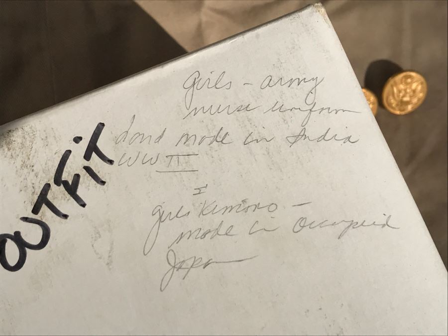 Vintage Girls ARMY Nurse WWII Uniform Hand Made In India Includes Jacket With Belt, (2) Hats, (2) Skirts And Extra Buttons [Photo 32]