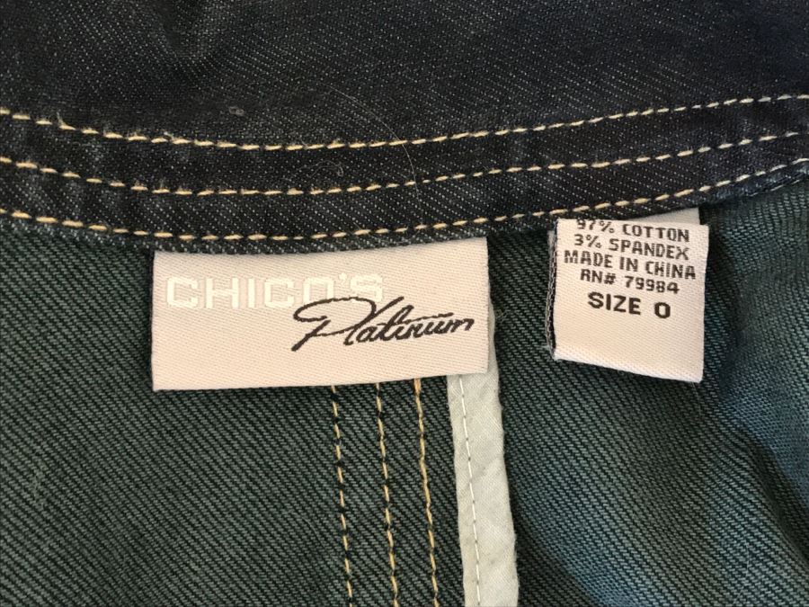 Chico's platinum deals denim jacket