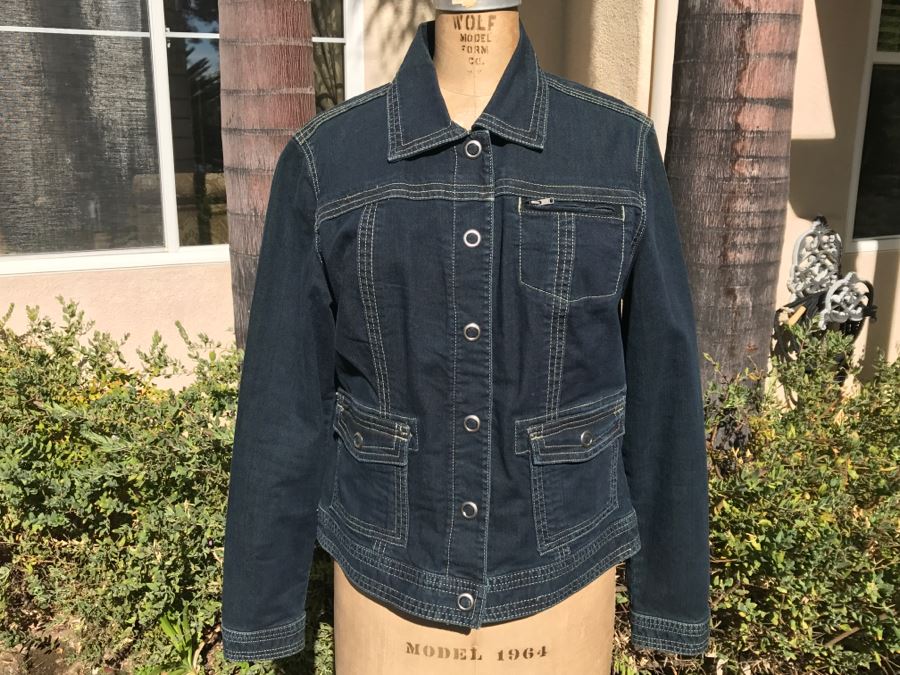 Chicos platinum jean on sale jacket