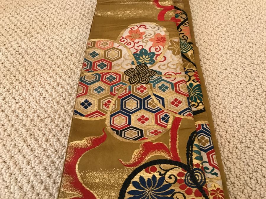 Vintage Japanese Kimono Robe And Belt With Note That It Had To Be Hidden During WWII [Photo 24]