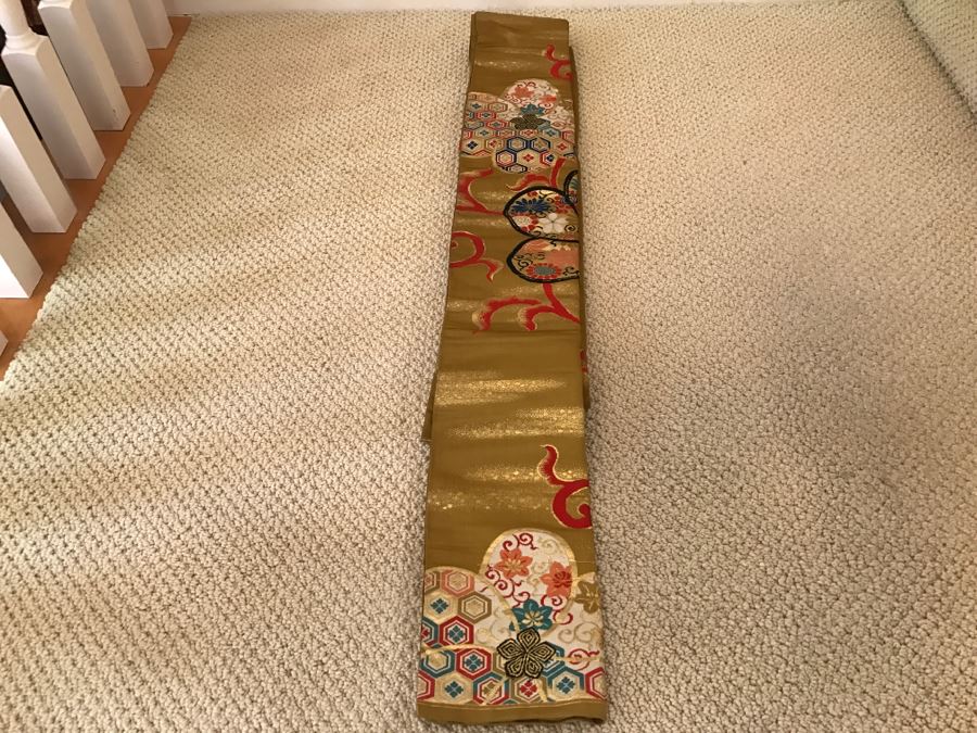 Vintage Japanese Kimono Robe And Belt With Note That It Had To Be Hidden During WWII [Photo 16]