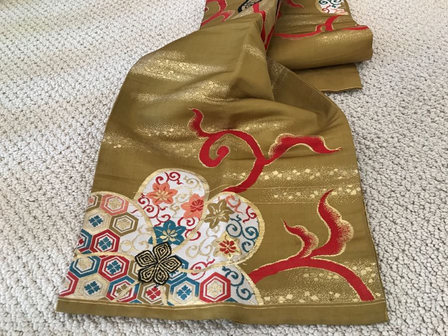 Vintage Japanese Kimono Robe And Belt With Note That It Had To Be ...