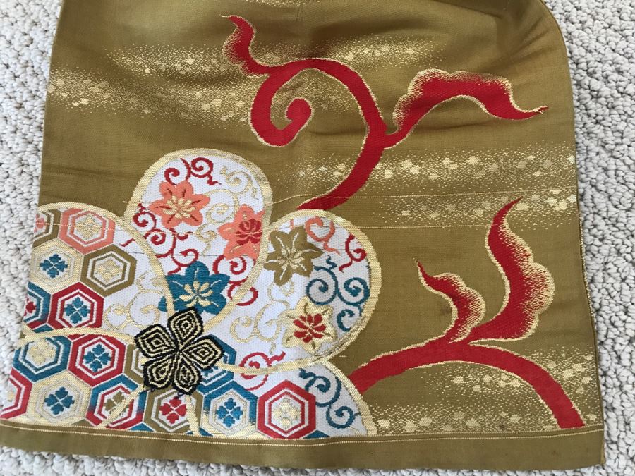 Vintage Japanese Kimono Robe And Belt With Note That It Had To Be Hidden During WWII [Photo 21]