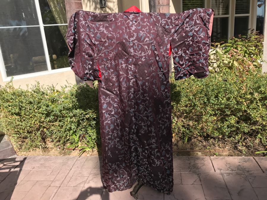 Vintage Japanese Kimono Robe And Belt With Note That It Had To Be Hidden During WWII [Photo 11]