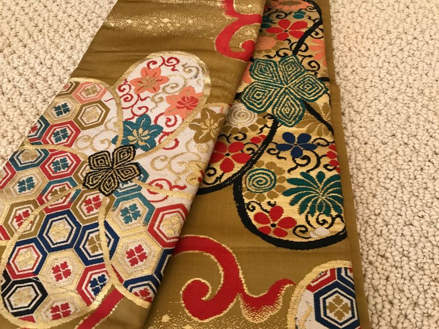 Vintage Japanese Kimono Robe And Belt With Note That It Had To Be Hidden During WWII [Photo 28]