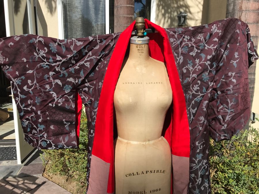 Vintage Japanese Kimono Robe And Belt With Note That It Had To Be Hidden During WWII [Photo 7]