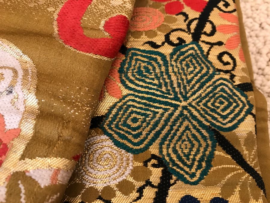 Vintage Japanese Kimono Robe And Belt With Note That It Had To Be Hidden During WWII [Photo 30]