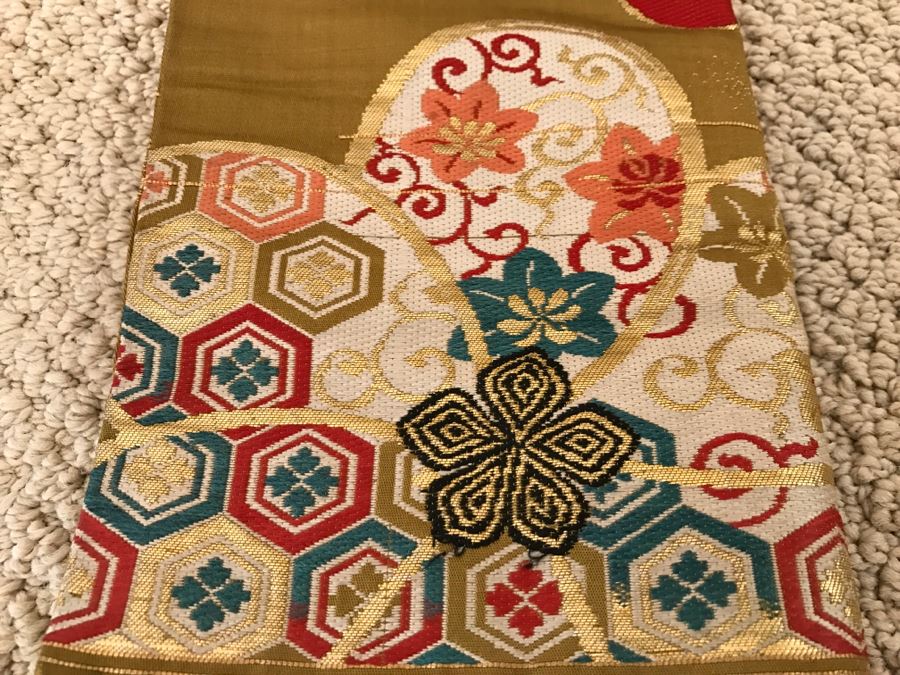 Vintage Japanese Kimono Robe And Belt With Note That It Had To Be Hidden During WWII [Photo 17]