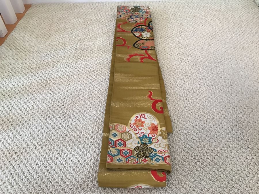 Vintage Japanese Kimono Robe And Belt With Note That It Had To Be Hidden During WWII [Photo 14]