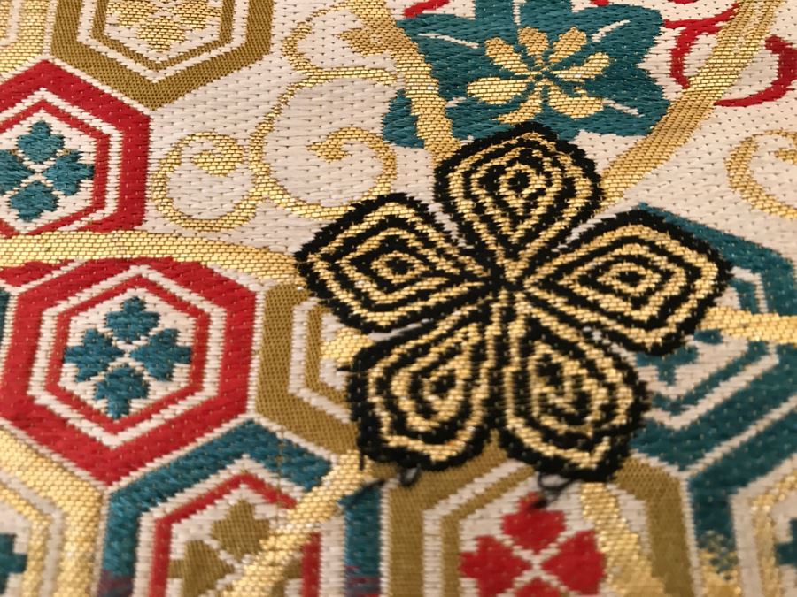 Vintage Japanese Kimono Robe And Belt With Note That It Had To Be Hidden During WWII [Photo 18]