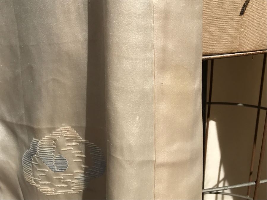 Vintage Japanese Kimono Silk Robe With Embroidered Dragon Serpent On Back [Photo 14]