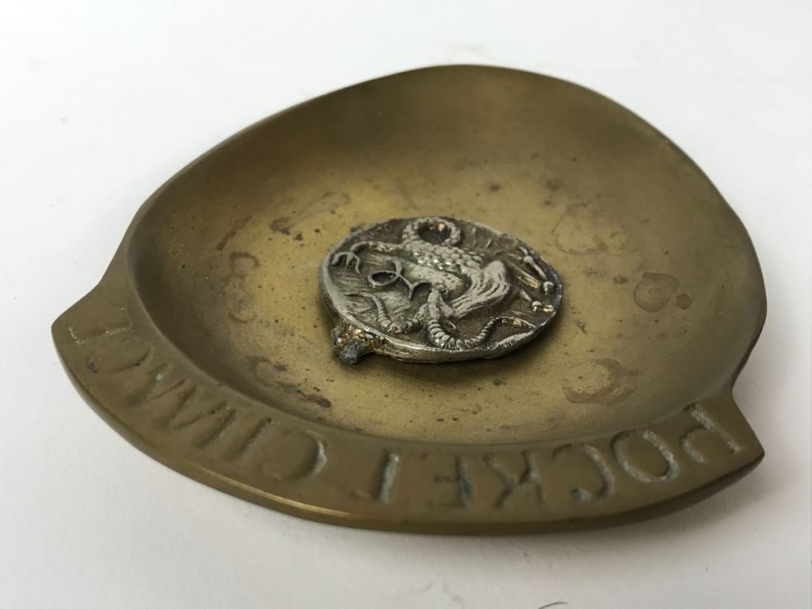 Vintage Brass Pocket Change Holder And Capricorn Pendant [Photo 4]