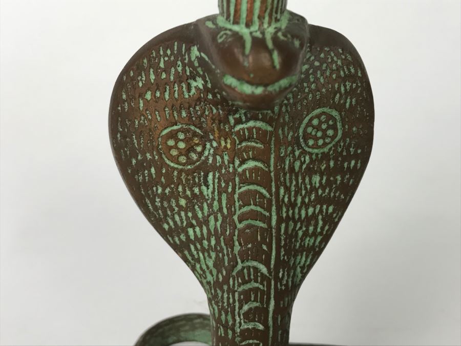 Vintage Brass Cobra Snake Candle Holder [Photo 4]