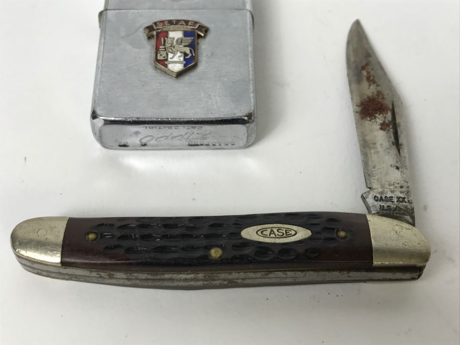 Vintage Zippo Lighter, CASE XX Pocket Knife And Brass Bottle Opener [Photo 2]