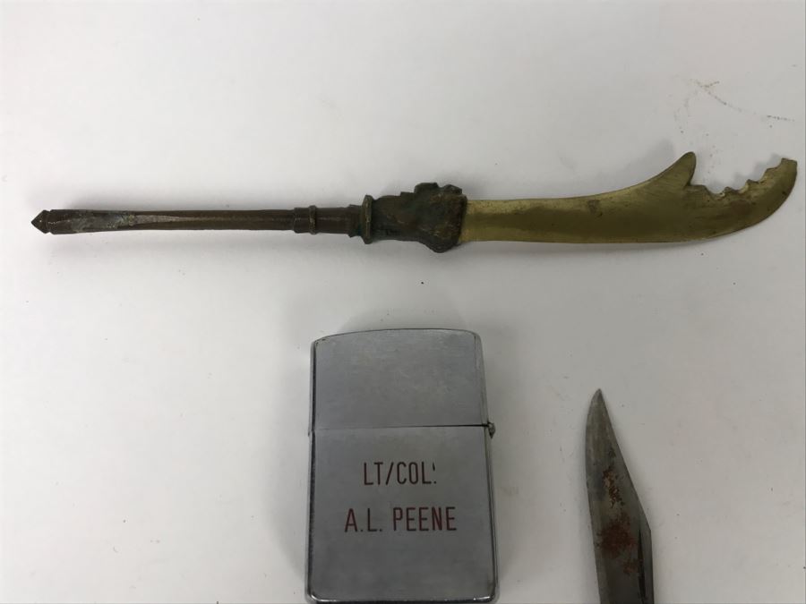 Vintage Zippo Lighter, CASE XX Pocket Knife And Brass Bottle Opener [Photo 13]