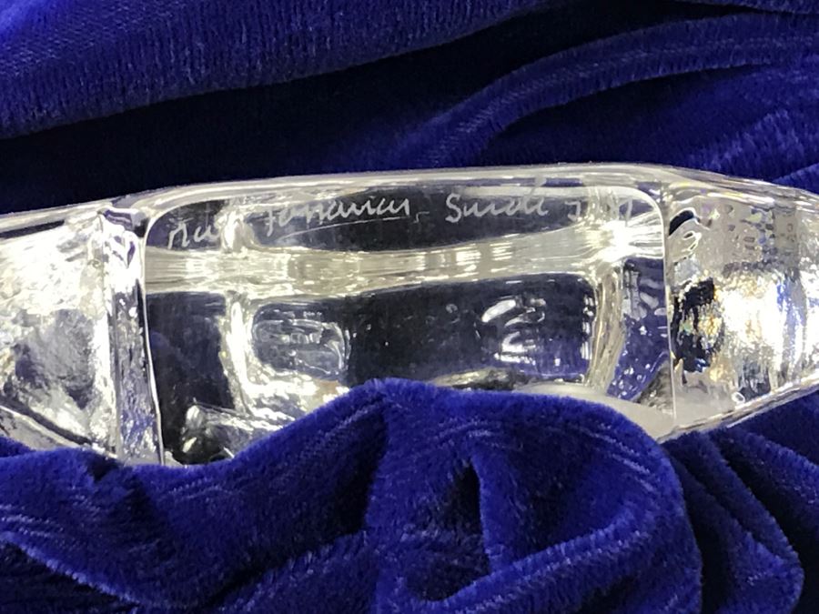 Mats Jonasson Swedish Art Crystal Penguin Figurine Sculpture Paper Weight Signed [Photo 10]