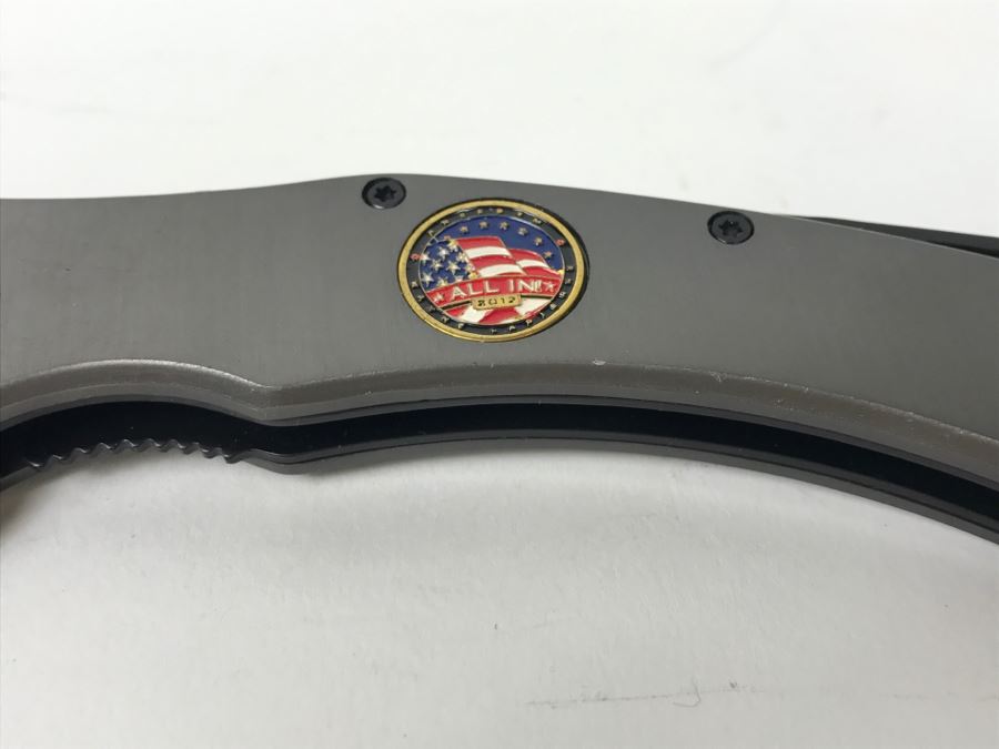 NRA Elf Monkey Folding Lockback Pocket Knife All In 2012 Wayne Lapierre Emblem [Photo 7]