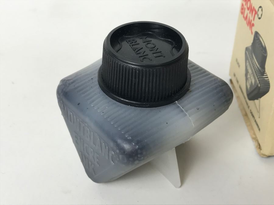 Vintage Mont Blanc Black Ink Container With Box [Photo 8]
