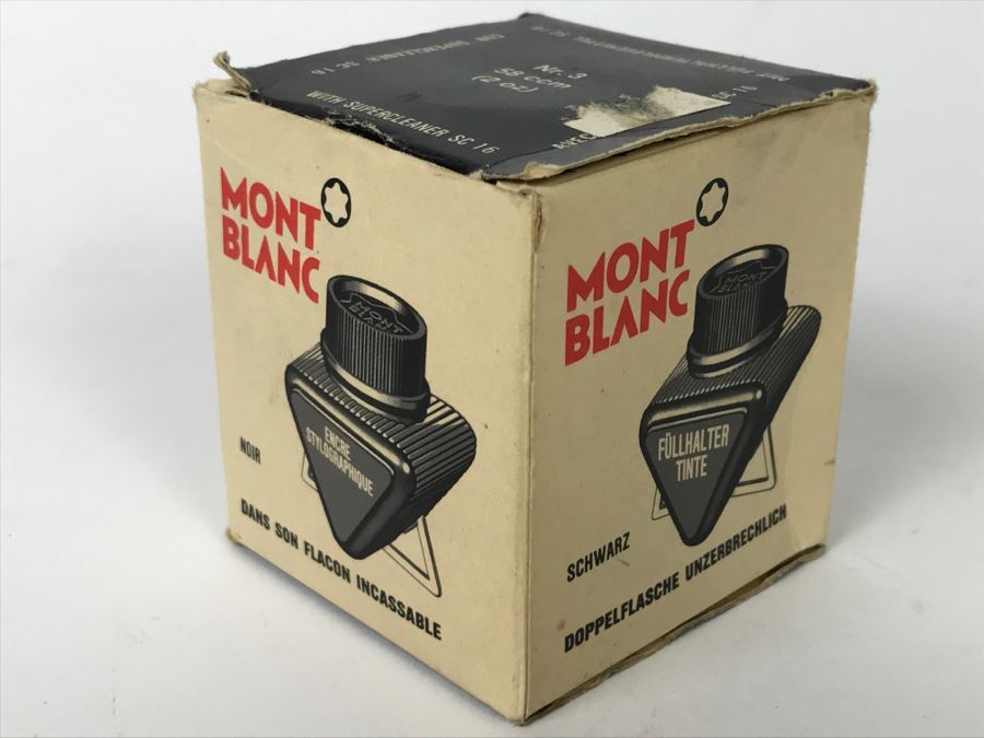 Vintage Mont Blanc Black Ink Container With Box [Photo 2]